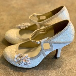 Charming Mary Jane Heel in Cream - Ruby Shoo